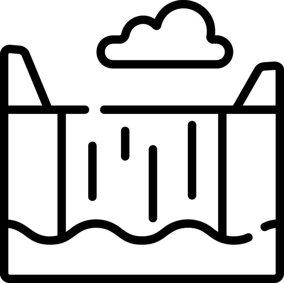 Waterfall icon illustration vector