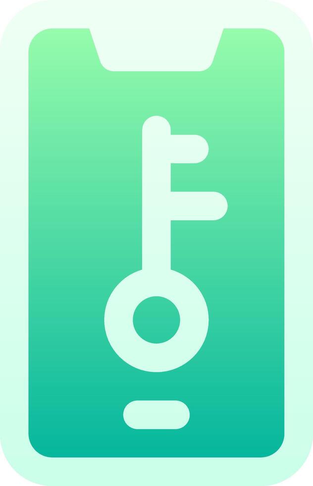 A green folder with a key icon vector
