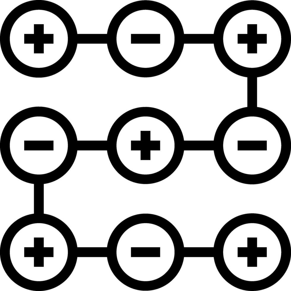 A black and white image of a circle with four symbols vector