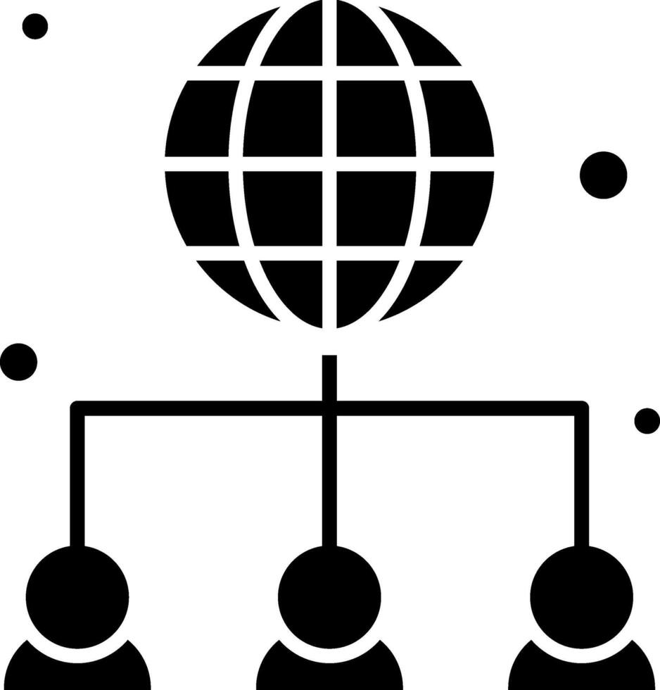 A group of people around a globe vector