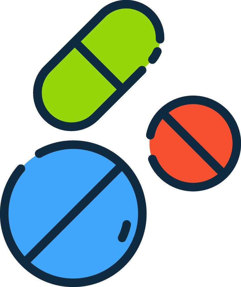Pills and tablets icon, illustration vector