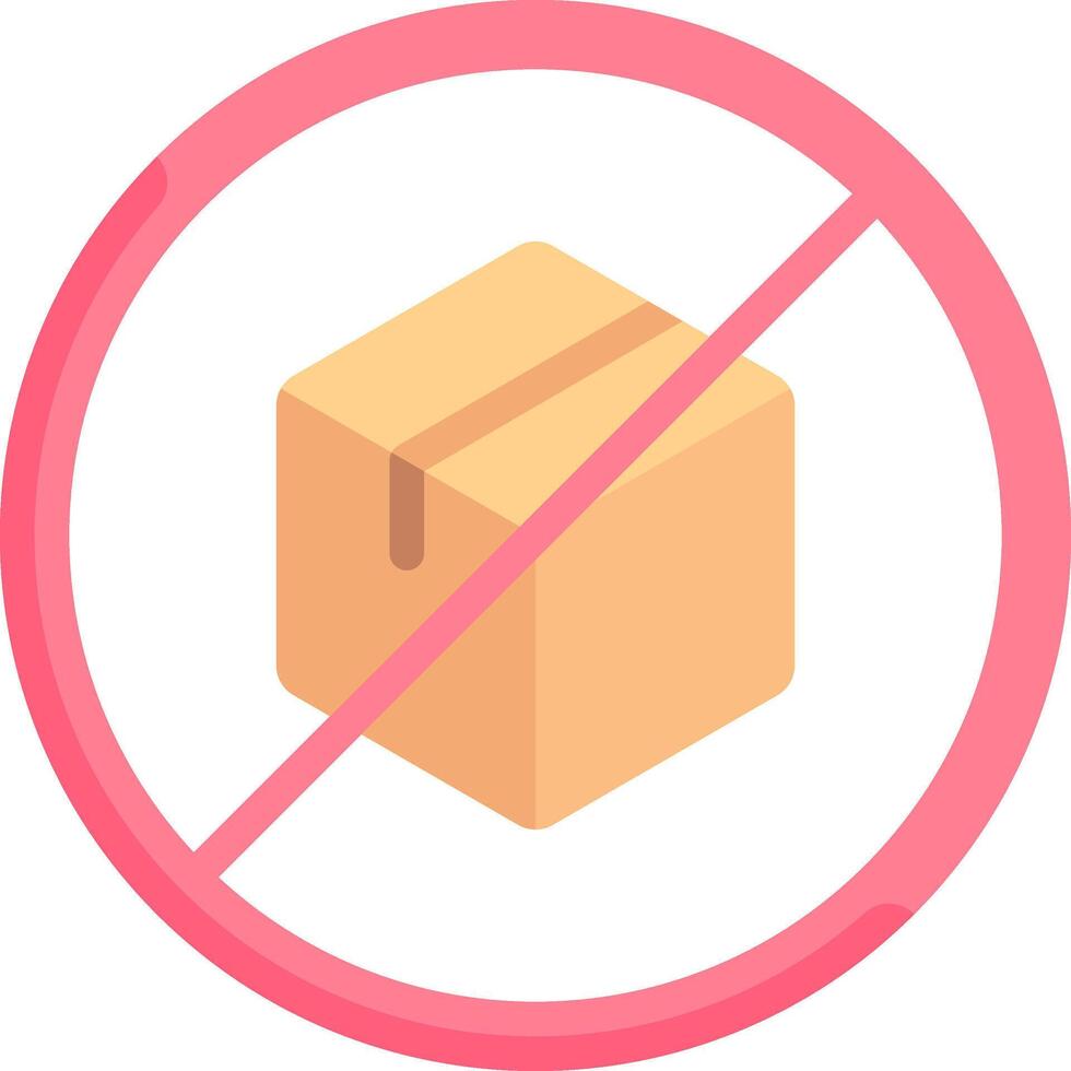 A no delivery sign is shown on a white background vector