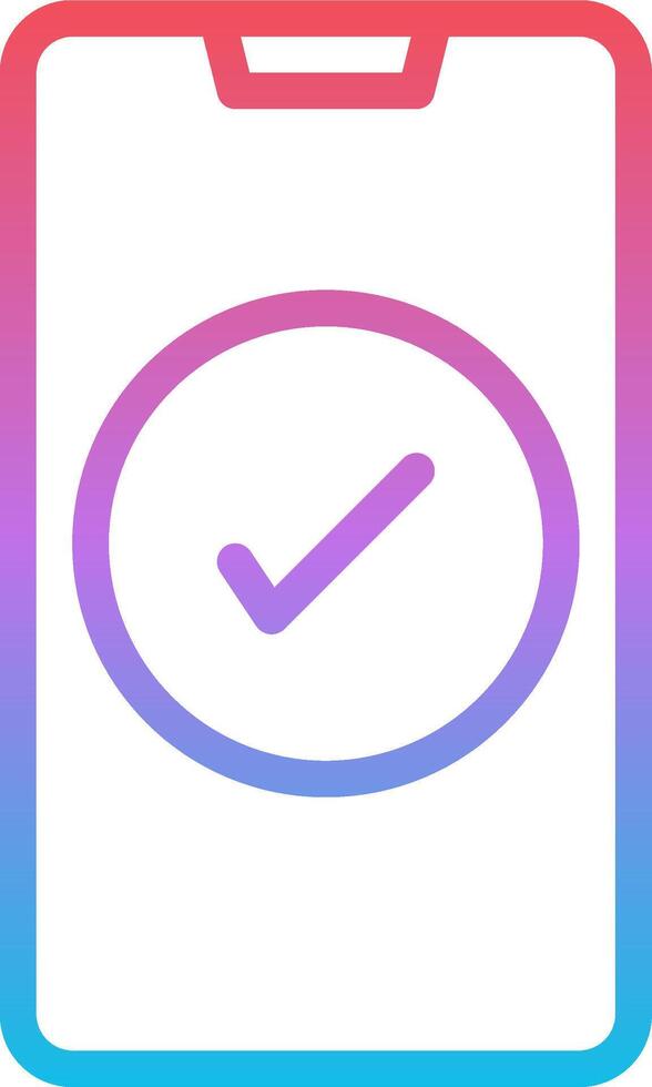 A check mark icon on a white background vector