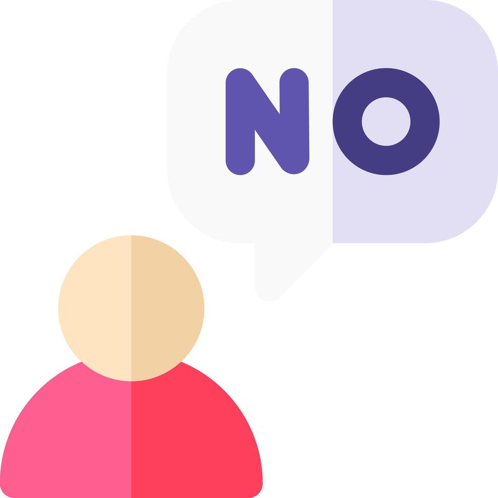 No chat icon vector