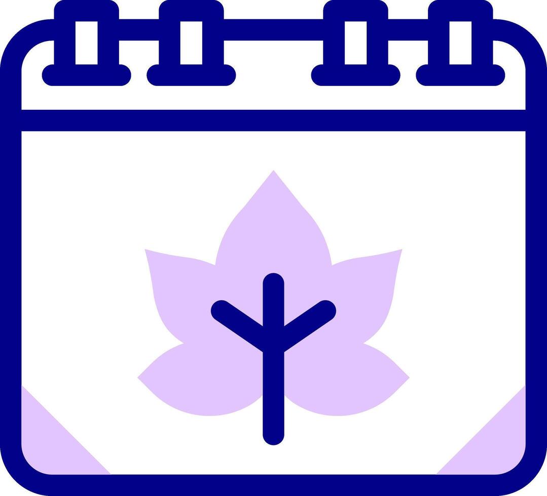 A calendar with a tree in the center vector