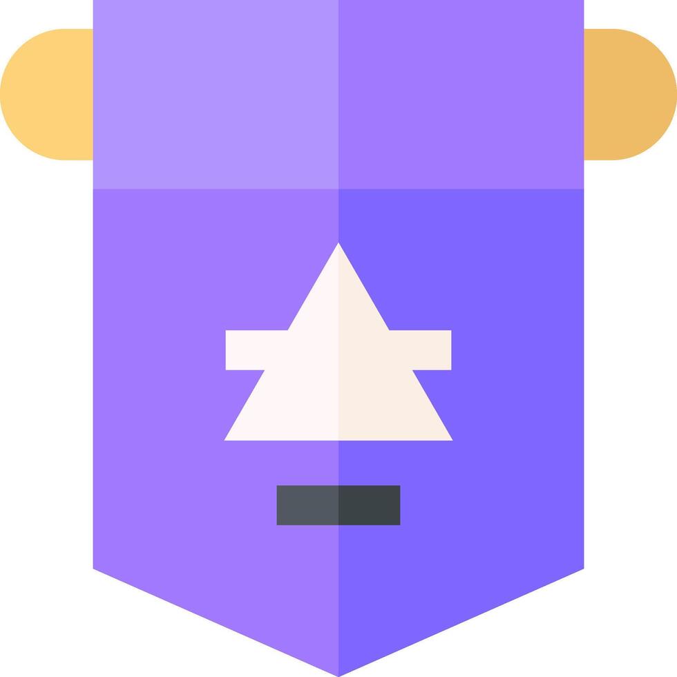 A purple triangle with a triangle on it vector
