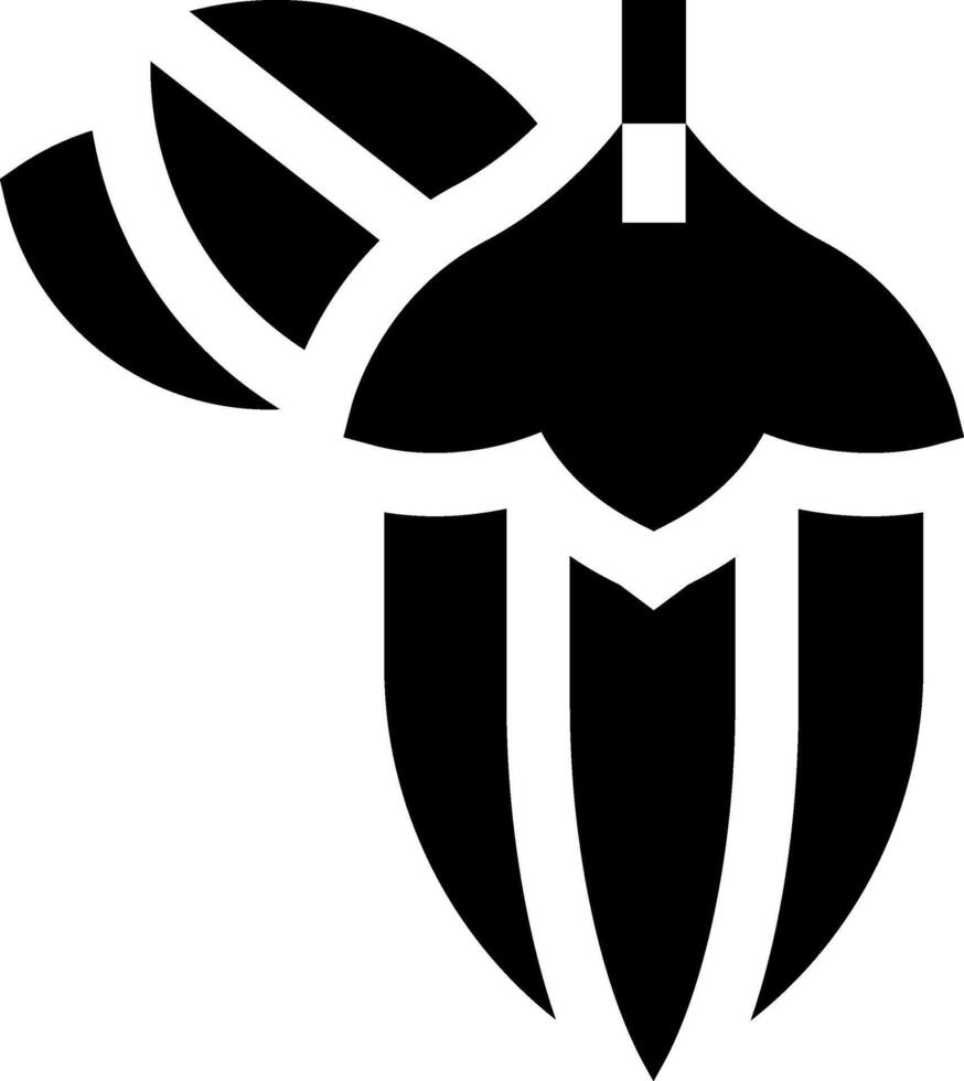 A black and white image of a bean pod vector