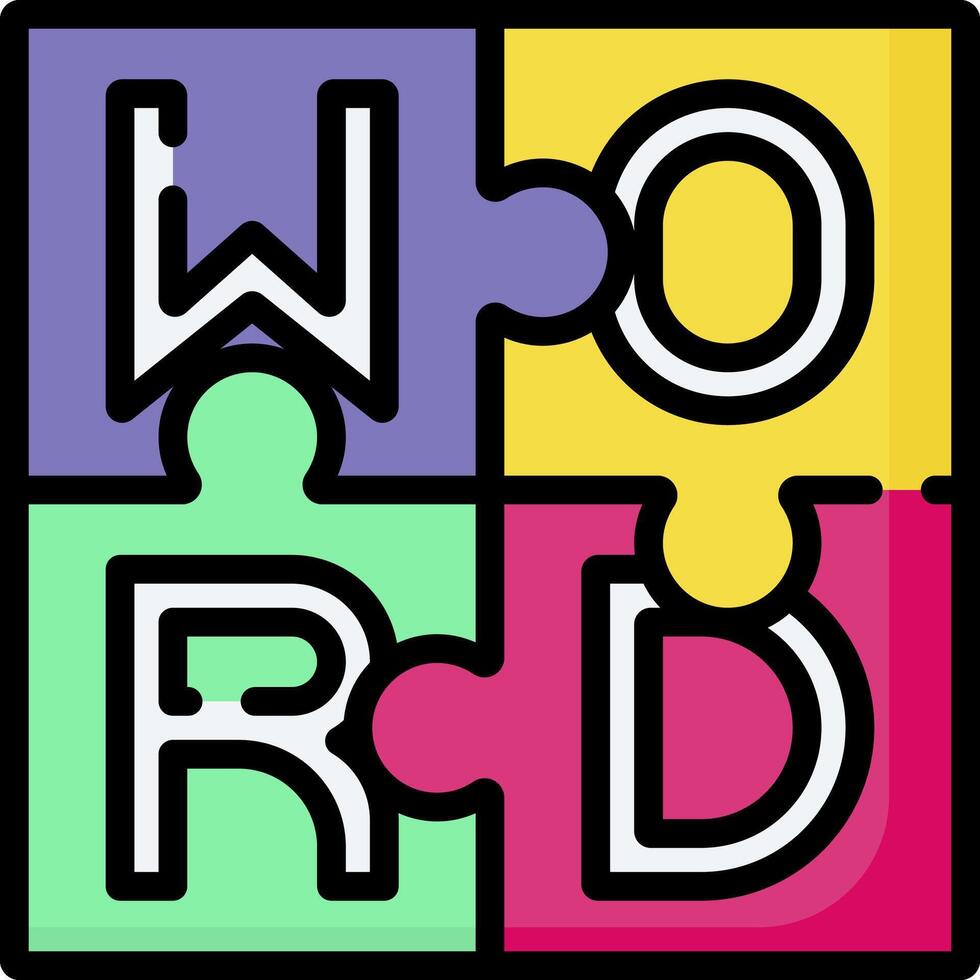 Word puzzle game for android vector