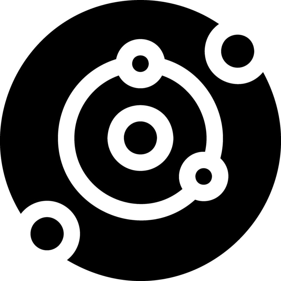 A black and white logo with circles vector