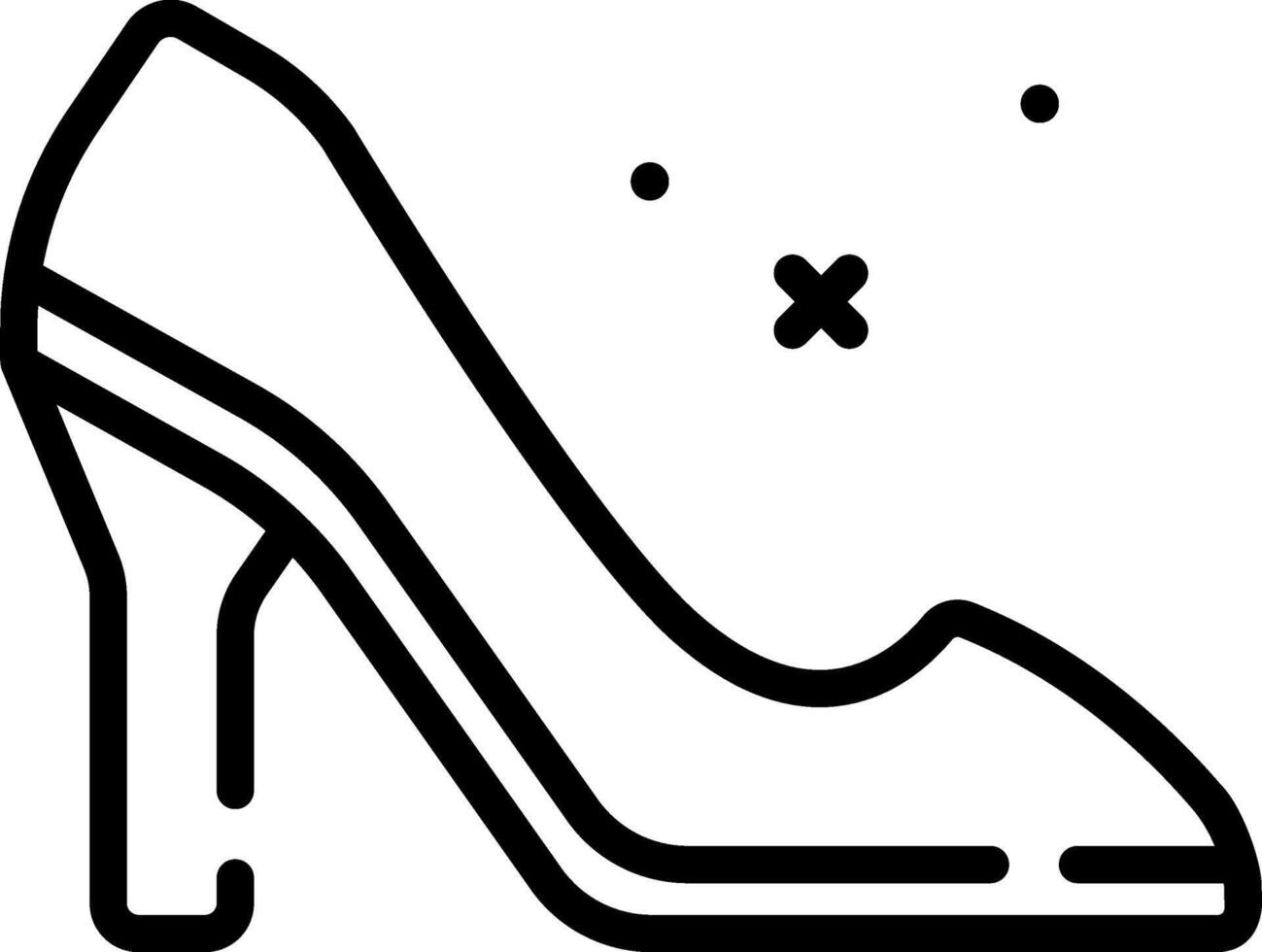 Shoe icon with a high heel vector