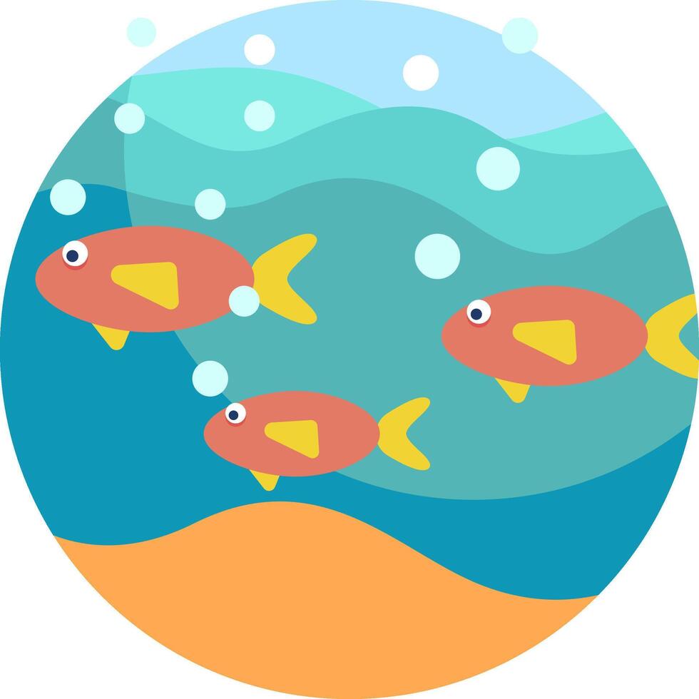 Fish swimming in the ocean illustration vector