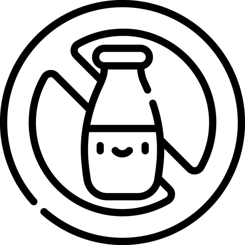 No milk sign illustration vector