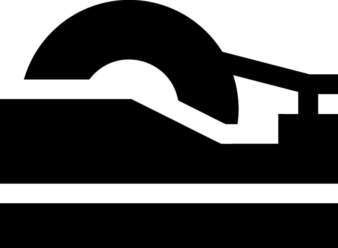 A black and white image of a circular saw vector