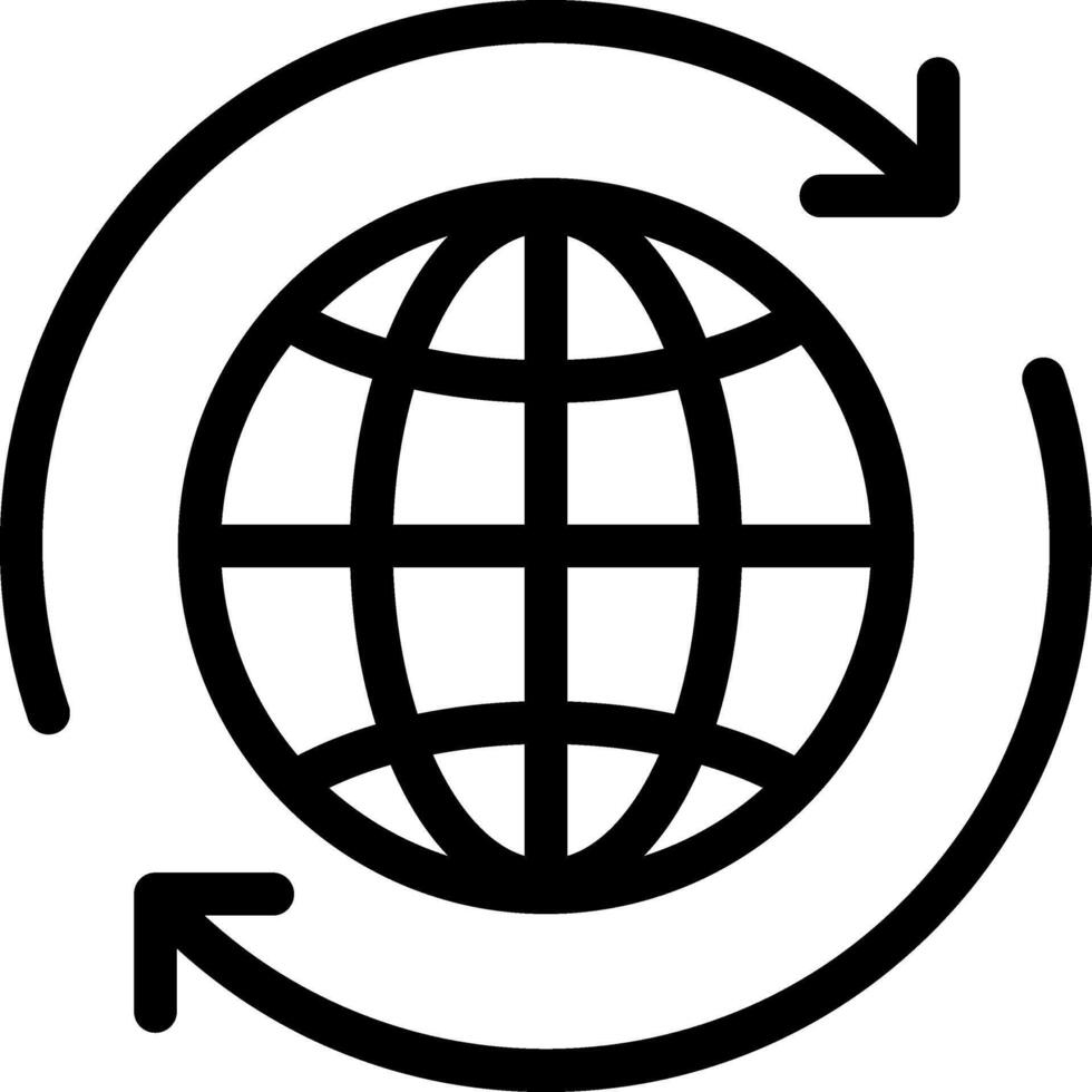 The globe is surrounded by arrows and arrows vector