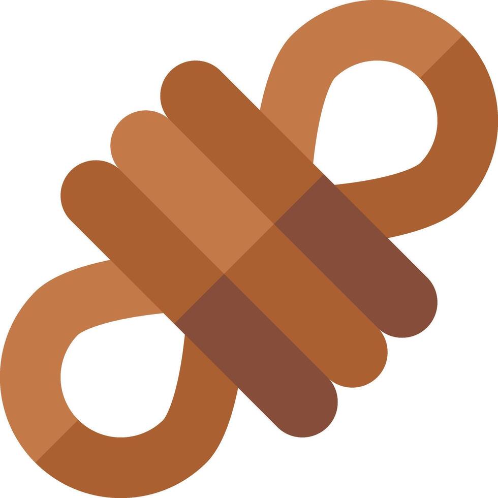 A brown knot icon on a white background vector