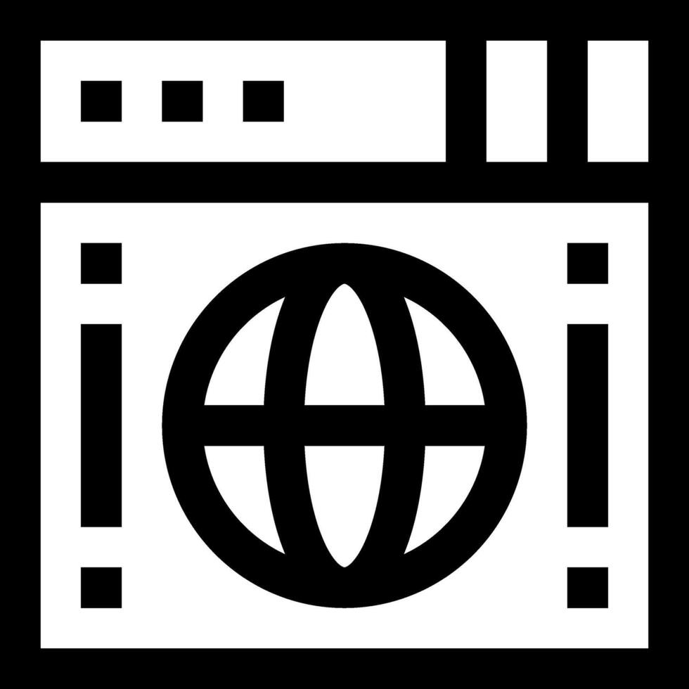 A black and white image of a globe and a computer vector