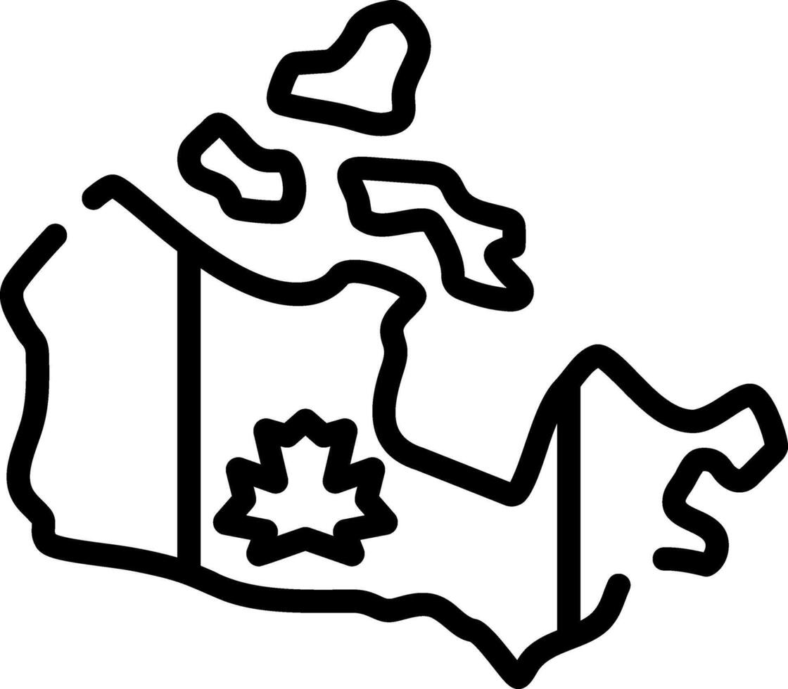 Canada map coloring pages vector