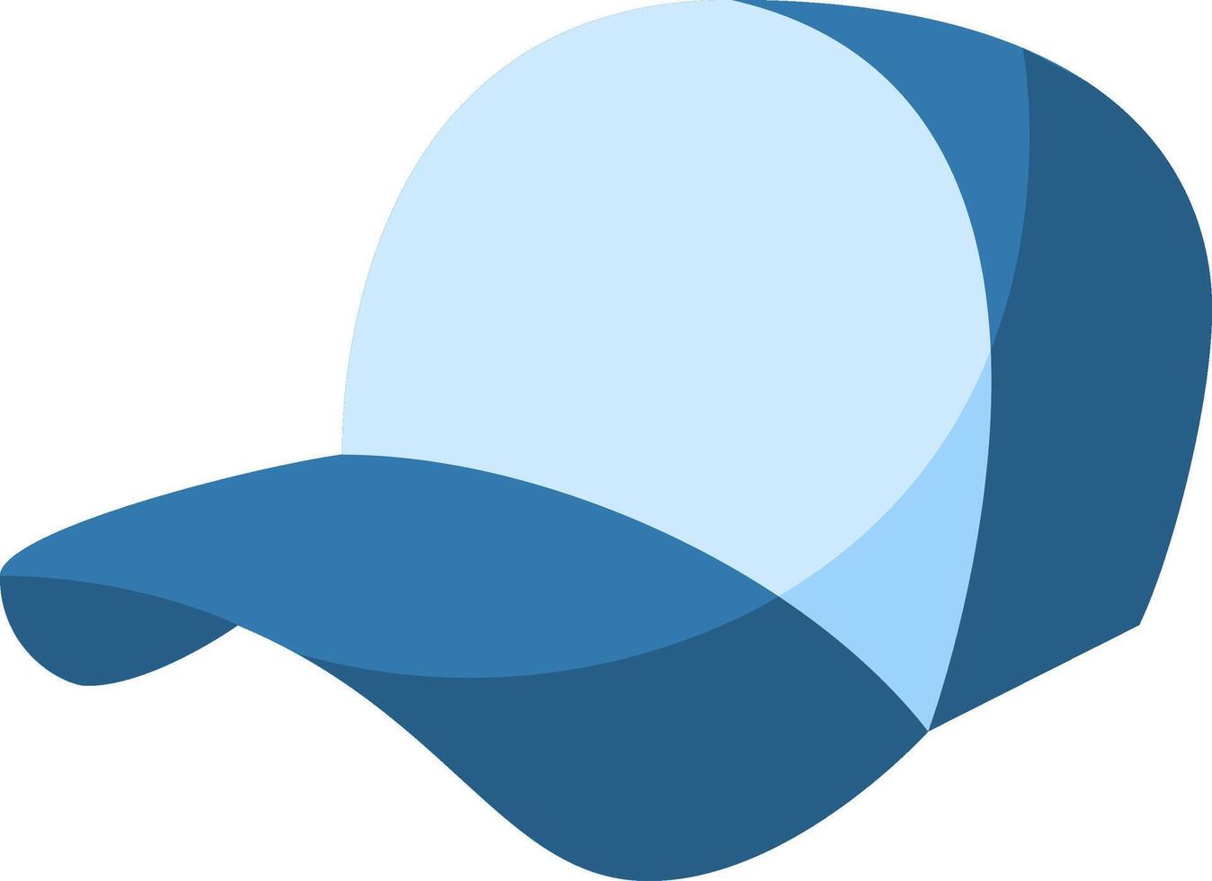 A blue baseball cap on a white background vector