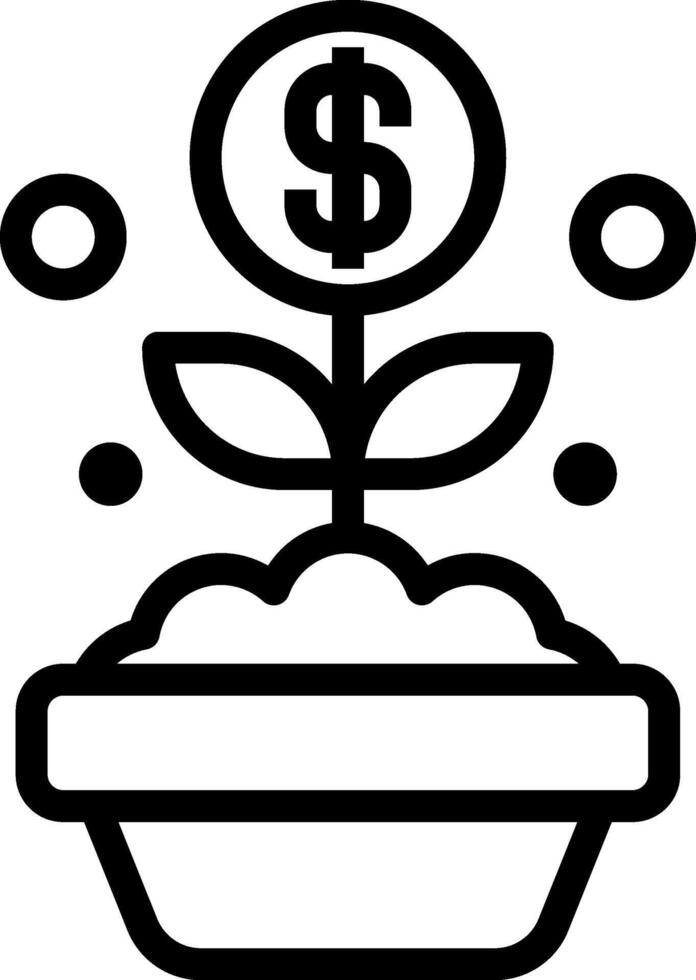 Money plant icon vector