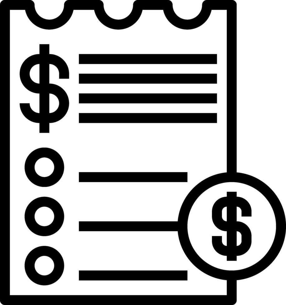 A check and dollar sign icon on a white background vector