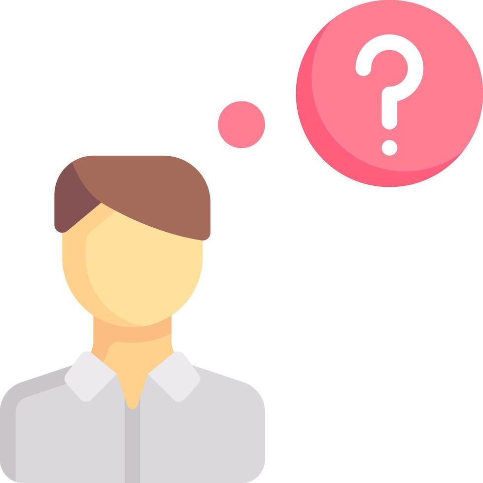 Man with question mark icon vector