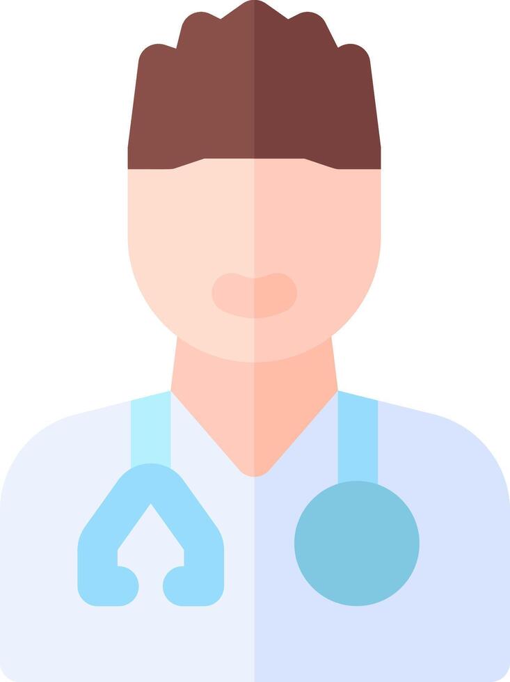 A doctor avatar with a stethoscope vector