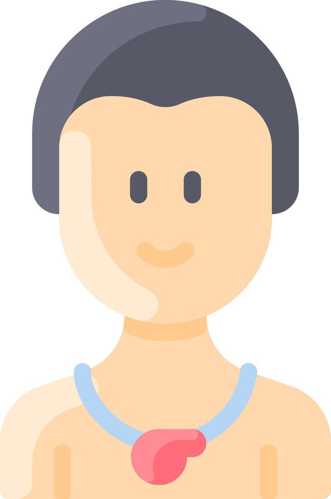 A man with a heart on his chest vector