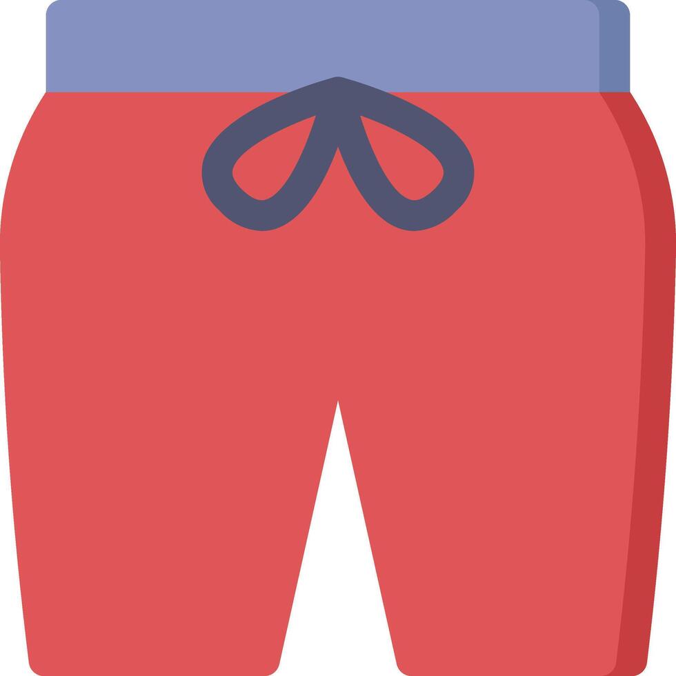 A red swim trunks with blue ties vector