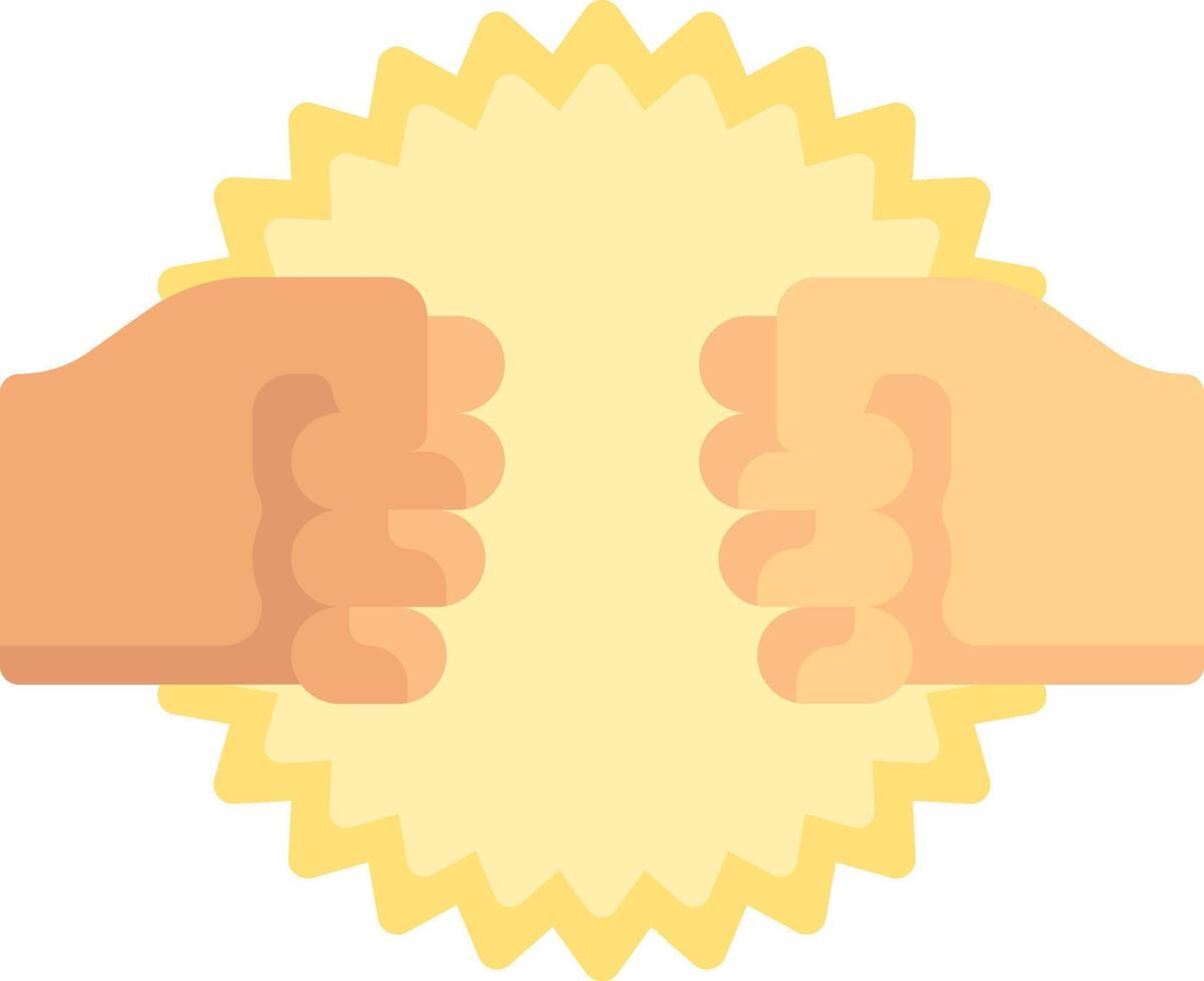 Two hands holding up a yellow star vector