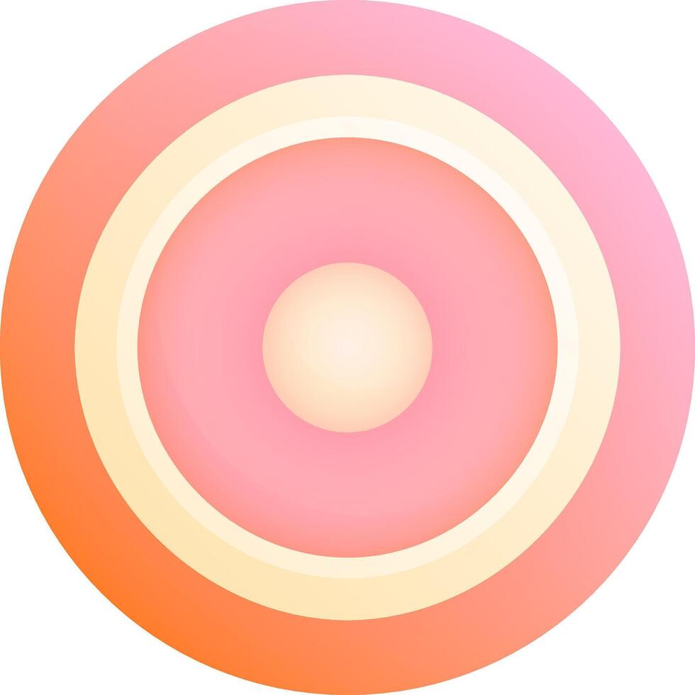 A pink and orange circle with a white center vector