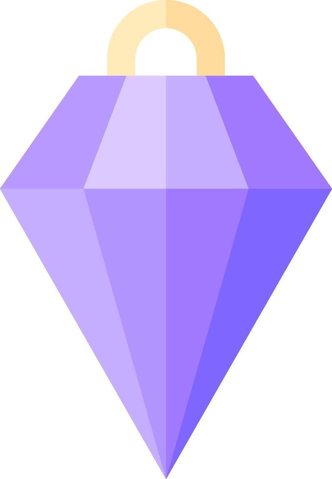A purple diamond with a gold ring on it vector