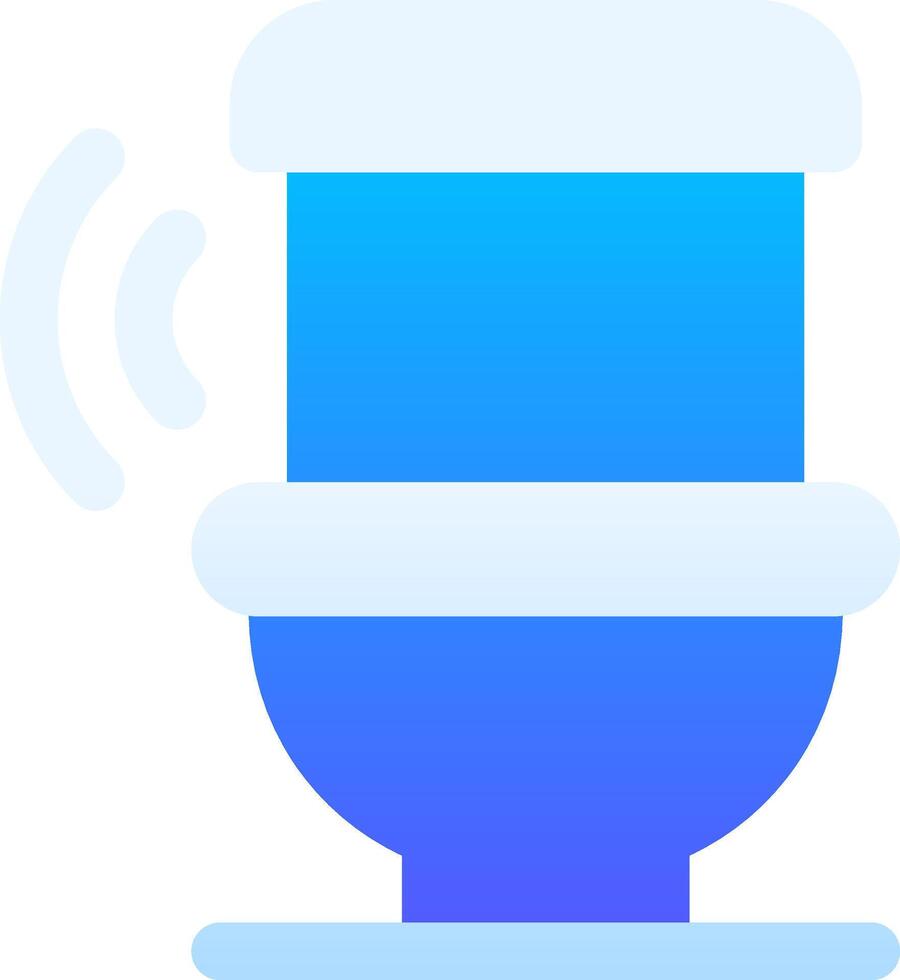 A blue toilet with a white lid vector