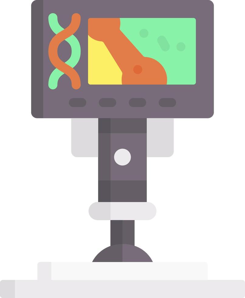 A computer monitor with a dna test on it vector