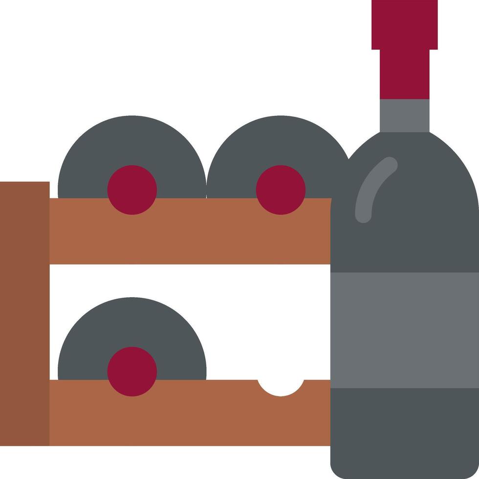 A wine bottle and two bottles are on a shelf vector
