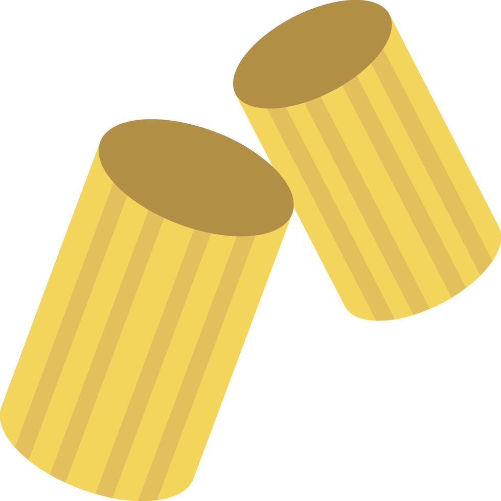 Two yellow cylinders on a white background vector