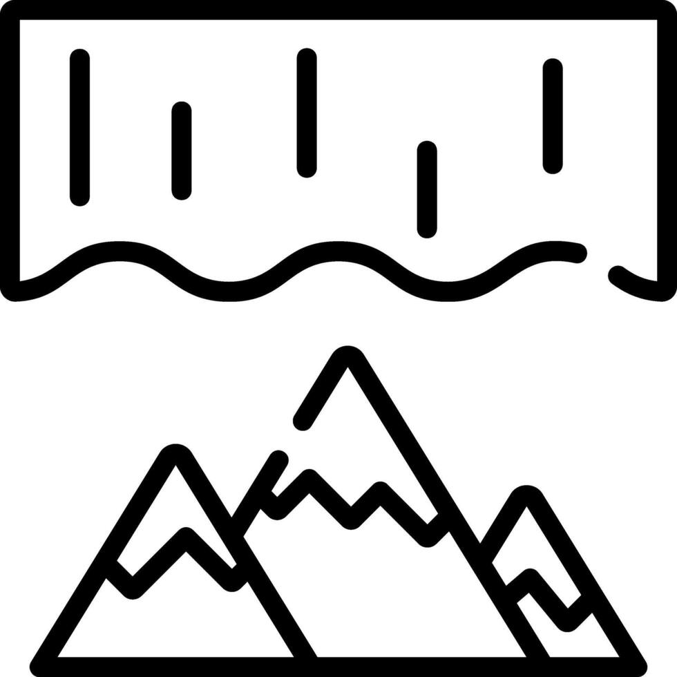 A mountain range with a mountain in the middle vector