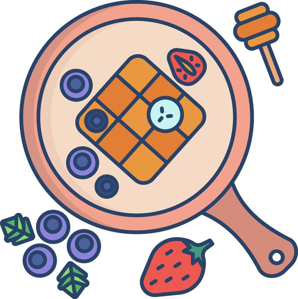 A pan with fruit and vegetables in it vector