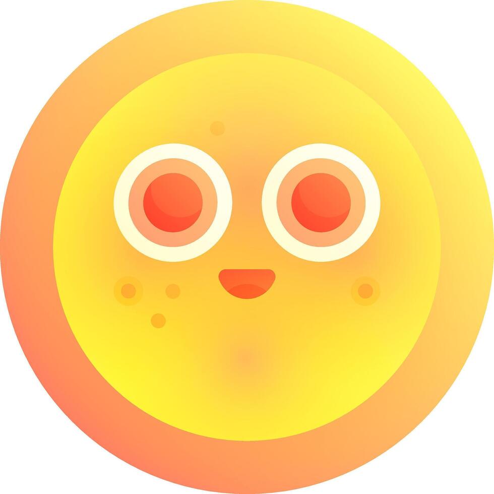 A yellow sun with eyes and a smile vector