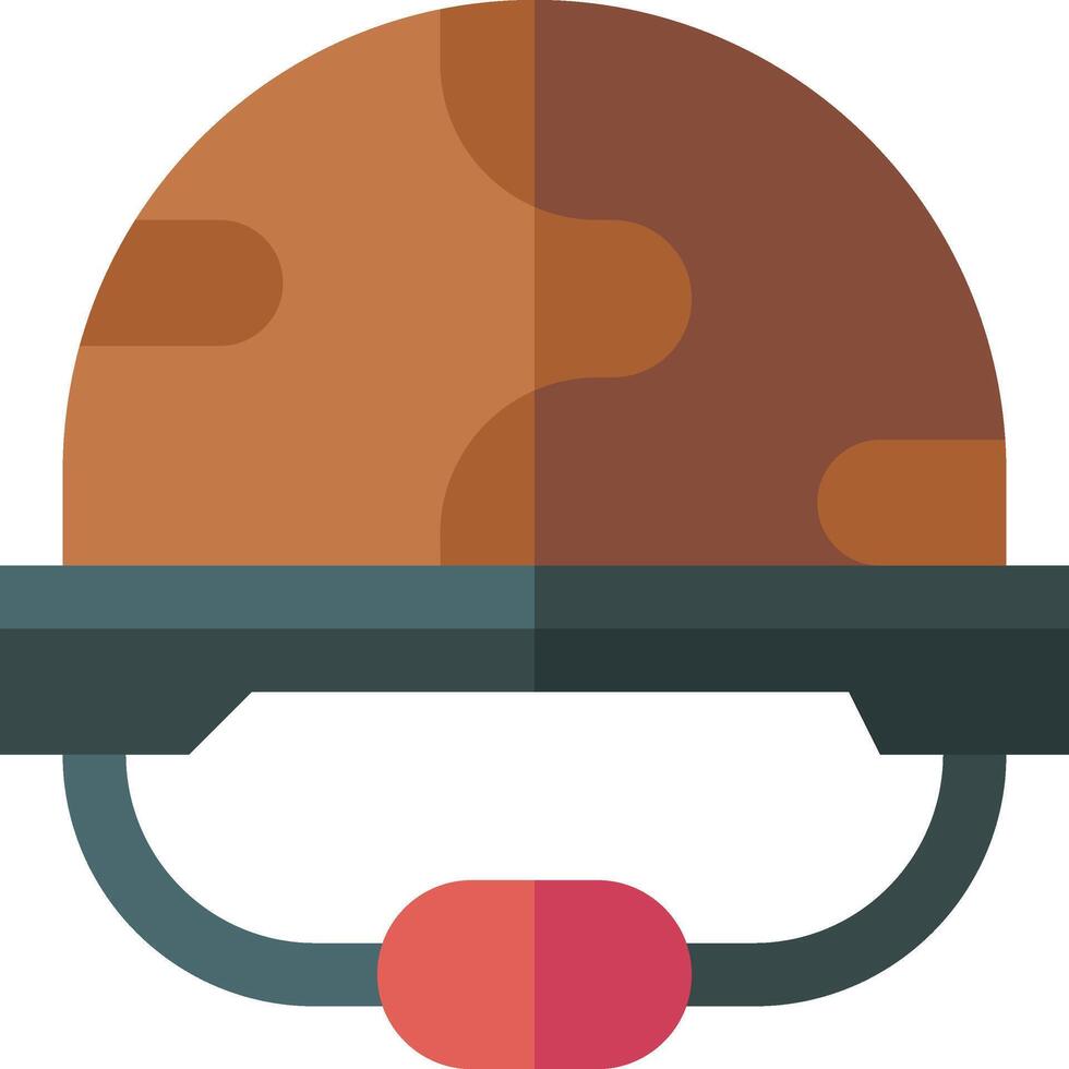 A helmet with a red nose and a red mouth vector