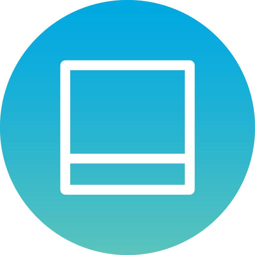 A blue circle with a square in the center vector