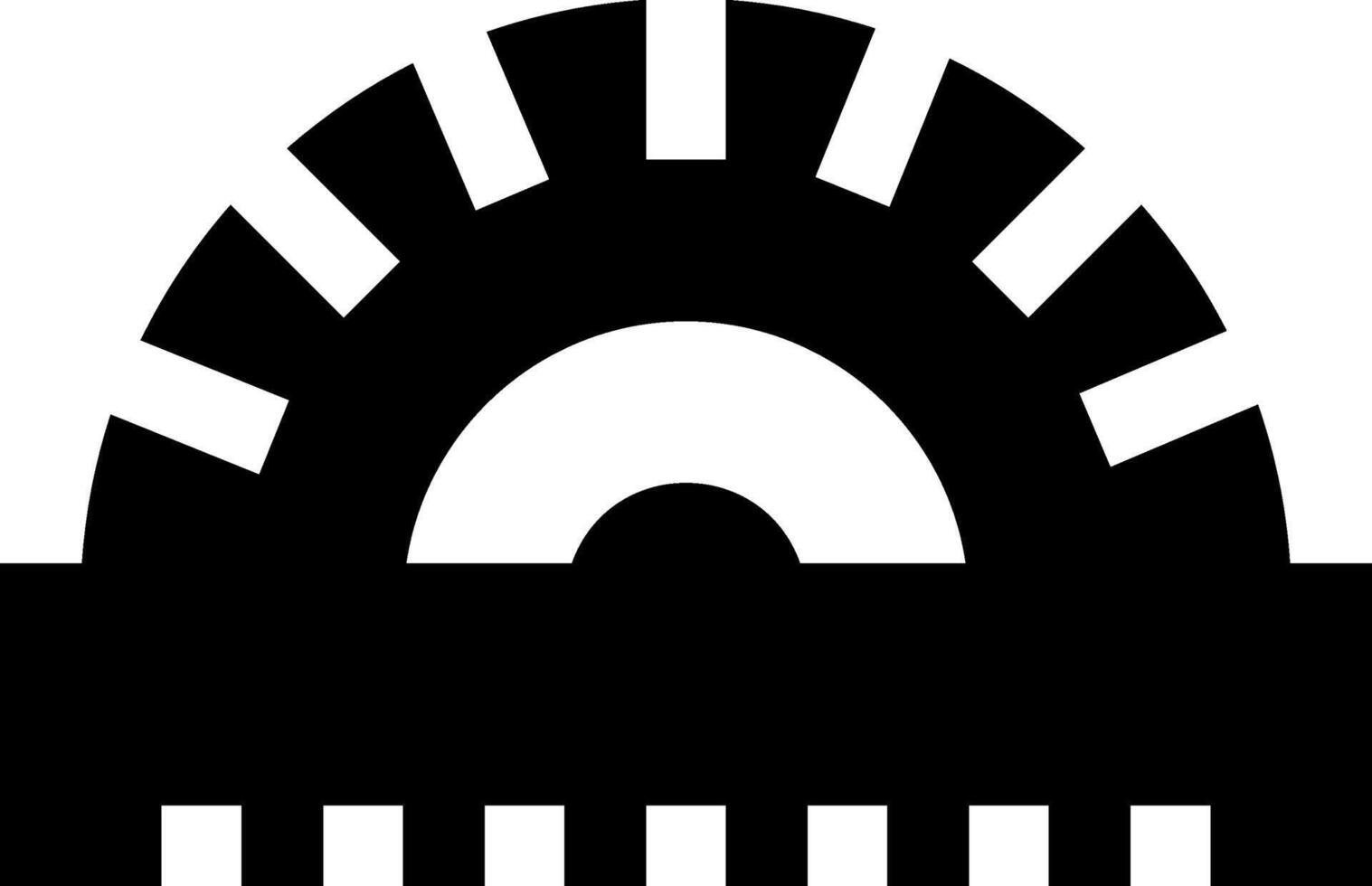 A black and white logo of a gear vector