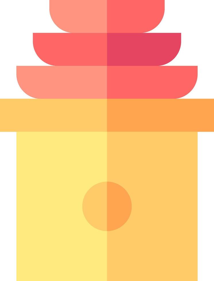 A yellow box with a red lid vector