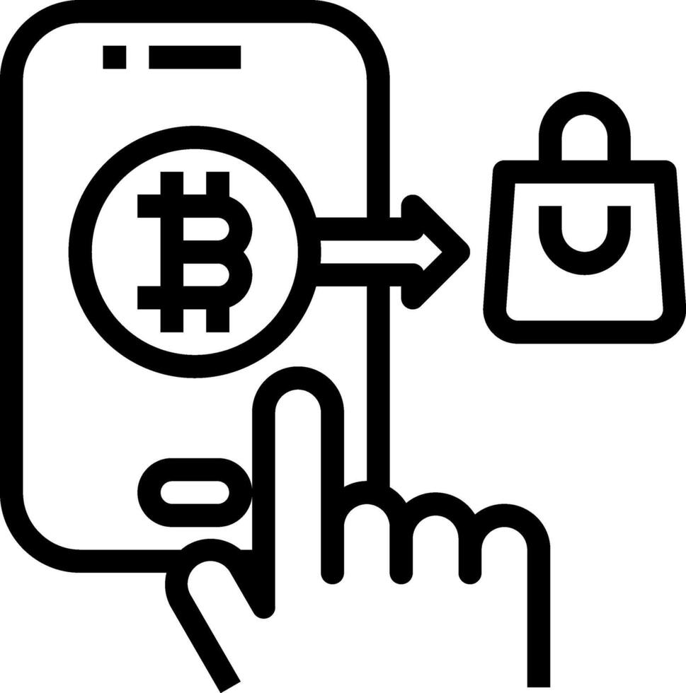 Bitcoin wallet icon vector