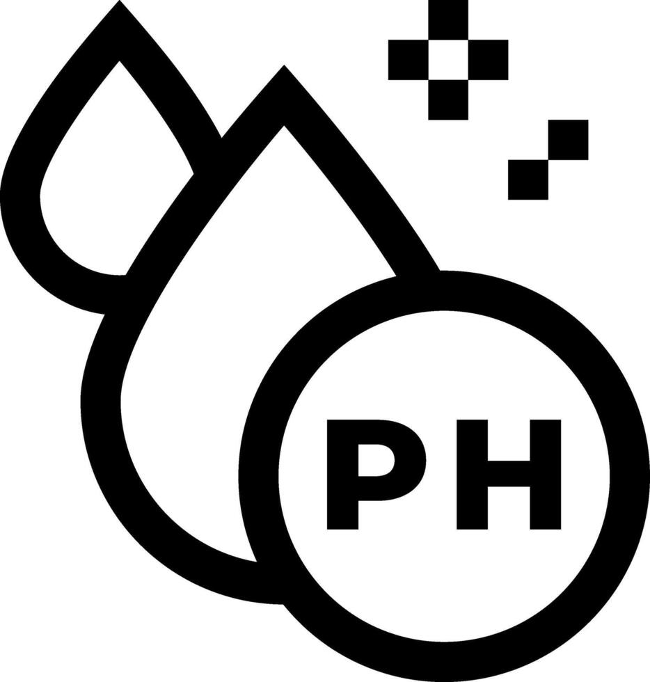 Ph logo with drops and a drop vector