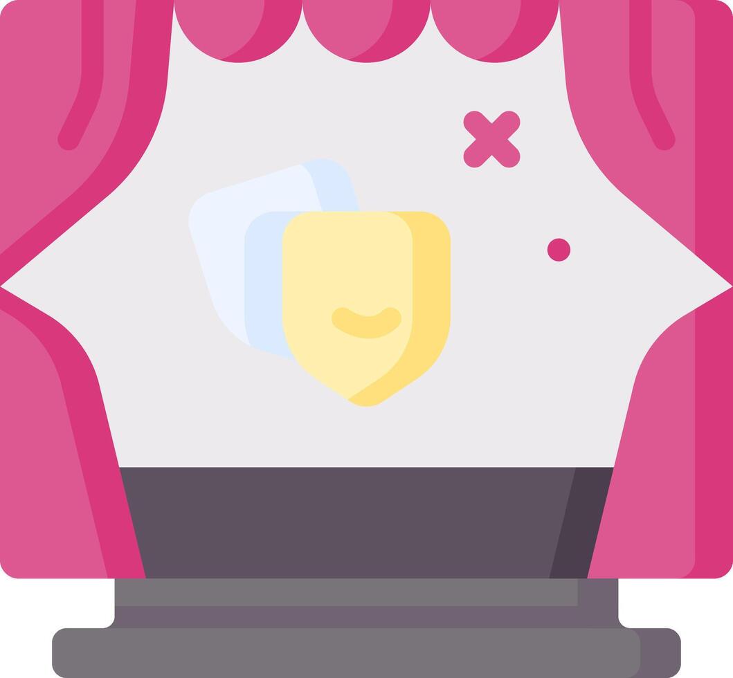 A pink box with a yellow face on it vector