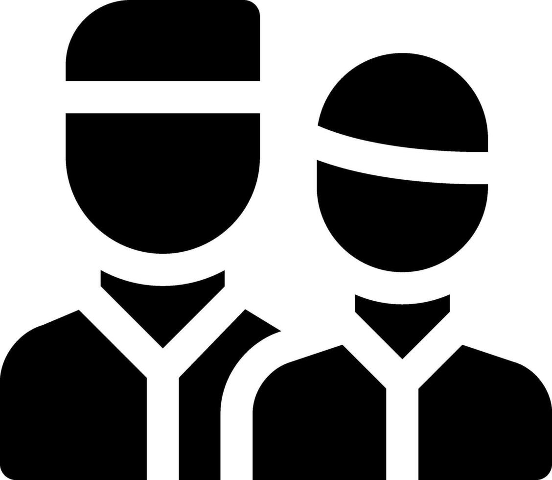 A black and white silhouette of two people vector