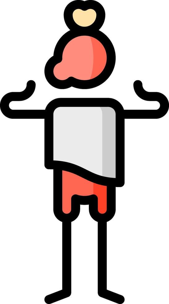 A cartoon man with a heart on his chest vector