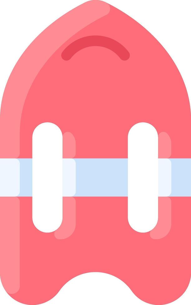 A pink helmet with two straps on it vector