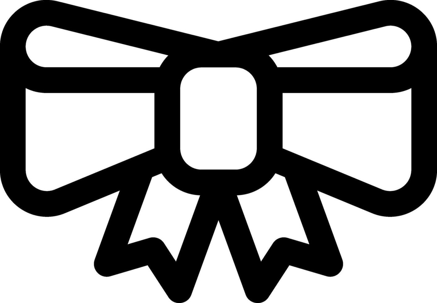A black and white bow icon on a white background vector