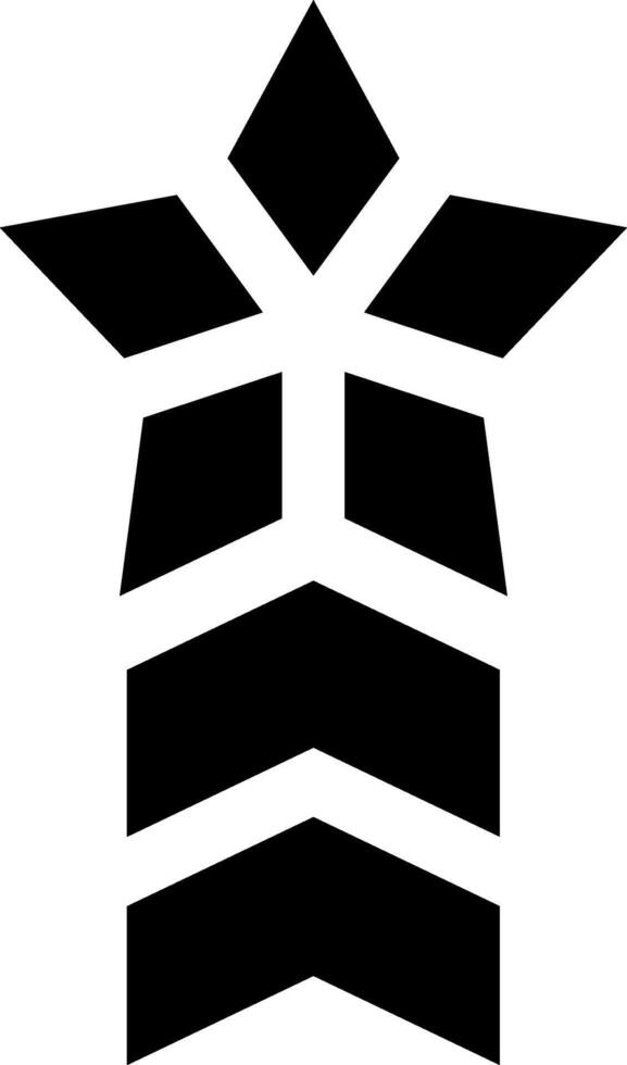 A black and white logo of a star vector